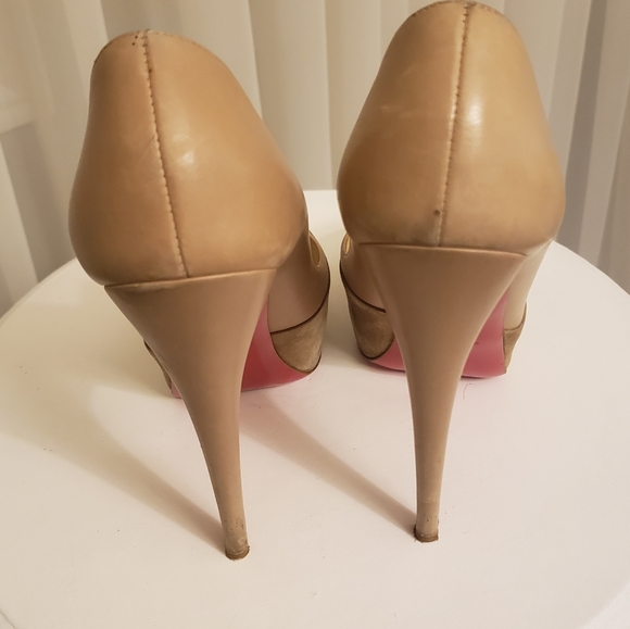 Christian Louboutin Maggie Beige Suede Pumps - Picture 7 of 13